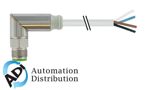 Murrelektronik 7044-12101-3360300 m12-steel male 90?? with cable, tpe-s 4x0.34 gy 3m