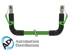 Murrelektronik 7000-74409-7960150 rj45 male 90?? up / rj45 male 90?? up shielded en, pur 2x2xawg22 shielded gn ul/csa+dragchain 1,5m