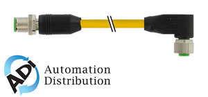 Murrelektronik 7700-48011-U0H0150 m12 male 0?? / m12 female 90??, tpe 8x22awg ye ul/csa, itc/pltc 1.5m