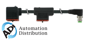 Murrelektronik 7074-41531-6370060 m12 x-treme male 90?? / msud dbl. valve plug form a, pur 4x0.75 bk ul/csa+drag chain 0,6m