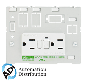 Murrelektronik 4000-68000-4150000 modlink msdd dbl combi insert usa 2xnema 5-15, gfci without touch protection
