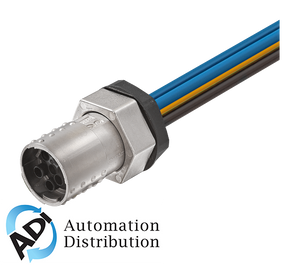 Murrelektronik 7000-P8391-P800015 mq15-x-power fem. receptable shielded front mount, wires pvc 6x2.5 0,15m