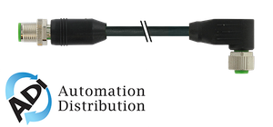 Murrelektronik 7000-40541-6420350 m12 male 0?? / m12 female 90?? shielded, pur 5x0.34 shielded bk ul/csa+drag chain 3,5m