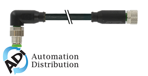 Murrelektronik 7000-88071-6511000 m8 male 90?? / m8 female 0??, pur 4x0.25 bk ul/csa+robot+drag chain 10m