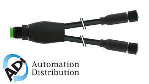 Murrelektronik 7003-40828-8280060 m12 y-distributor / m8 female 0?? sc, fep-jb 5x0,38 bk 0.6m