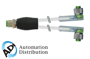 Murrelektronik 7000-40781-2330300 m12 y-distributor / m12 female 90?? led, pur 3x0.34 gray, ul/csa, drag ch 3m