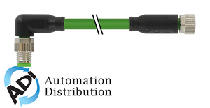 Murrelektronik 7000-89841-7910500 m8 male 90?? / m8 female 0??, shielded ec, pur 1x4xawg26 shielded gn ul/csa+drag chain 5m