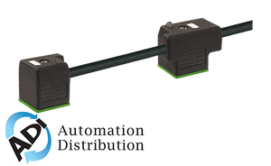 Murrelektronik 7000-58041-6371000 msud double valve plug form a 18mm, pur 4x0.75 black ul/csa, drag ch 10m