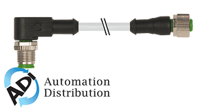 Murrelektronik 7000-40201-2541000 m12 male 90?? / m12 female 0??, pur 4x0.34 gy ul/csa+robot+drag chain 10m