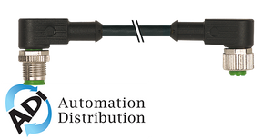 Murrelektronik 7000-40261-6242500 m12 male 90?? / m12 female 90??, pur 4x0.34 bk ul/csa 25m