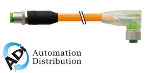 Murrelektronik 7000-40363-4880500 m12 male 0?? / m12 female 90?? led, 488 pur 5x0.34 og ul/csa drag 5m