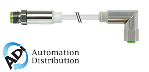 Murrelektronik 7044-40121-2140500 m12-steel male 0?? / m12-steel female 90??, pvc 4x0.34 gy ul/csa 5m