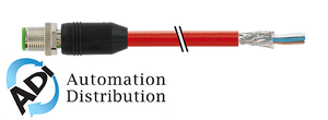 Murrelektronik 7000-14541-7920750 m12 male,0?? shielded, d coded, ethernet, pur 2x2xawg22 shielded red ul,csa+dragchain 7.5m