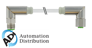 Murrelektronik 7044-40261-3360200 m12-steel male 90?? / m12-steel female 90??, tpe-s 4x0.34 gy 2m