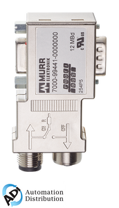 Murrelektronik 7000-99441-0000000 m12/d-sub profibus adapter mini 90??, m12 male b-cod./m12 female b-cod.