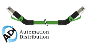 Murrelektronik 7000-74401-7960500 rj45 male 45?? up / rj45 male 45?? up shielded en, pur 2x2xawg22 shielded gn ul/csa+dragchain 5m