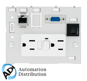 Murrelektronik 4000-68000-4130000 modlink msdd dbl combi insert usa 2xnema 5-15, gfci+1xrj45 fem./fem.+1xsub-d9 fem./male+1x3a fuse, with touch protection