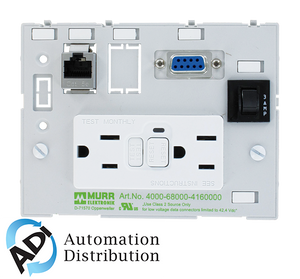 Murrelektronik 4000-68000-4160000 modlink msdd dbl combi insert usa 2xnema 5-15, gfci+1xrj45 fem./fem.+1xsub-d9 fem./fem.+1x3a fuse, with touch protection