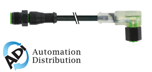 Murrelektronik 7003-40348-8281000 m12 sc male 0?? / m12 female 90?? led, fep-jb 5x0,38 black fep 10m