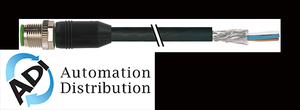 Murrelektronik 7080-13105-R661000 m12 male 0?? with cable canopen/devicenet, radox em 104 4x0.34 shielded bk 10m