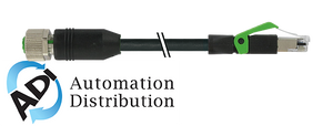 Murrelektronik 7000-44621-8511300 m12 female 0?? / rj45 male 0?? shielded ethernet, pur 2x2xawg22 shielded bk ul/csa+drag chain 13m