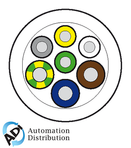 Murrelektronik 8000-00000-3335000 50m main cable pur/pvc-jb 4*0,34+3*0,75