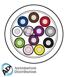 Murrelektronik 7000-C0201-7060000 cable drum ?ú?ÿ 355mm, pur 12x0,14 shielded black ul/csa, drag ch 100m
