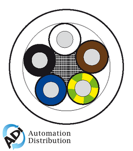 Murrelektronik 7000-00000-9625000 bulk cable, purz gray, 5x2.5 gray, ul 50m