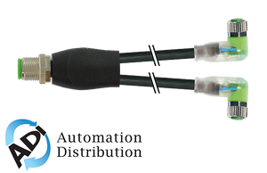 Murrelektronik 7004-40861-6300030 m12 y-distributor / m8 female 90?? led, pur 3x0.25 bk ul/csa+drag chain 0,3m Pack of 100