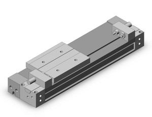 <h2>Rodless Cylinder, MY1H, Mechanically Jointed, Standard Bores - High Precision Guide</h2><p><h3>The MY1H Rodless Cylinders have a one-piece carriage and piston that runs its entire stroke length housed with an inner seal belt to maintain air pressure combined with an outer dust seal band to protect from contaminants. This design offers a compact footprint compared to rod-style cylinders and features a low profile. The integrated high precision linear guide improves positioning accuracy and repeatability. It also features an end-lock option capable of holding the carriage position at the stroke end. Air cushions are standard and external shock absorbers are optional.</h3>- Bore sizes: 16, 20 mm<br>- Stroke lengths: 50, 100, 150, 200, 250, 300, 350, 400, 450, 500, 550, 600 mm<br>- Minimum operating pressure: 0.15 MPa (22 psi)<br>- Speed: 100~1000 mm/sec (w/o stroke adjustment bolt), 100~1500 mm/sec (external shock absorber)<br>- Long stroke option: up to 1000 mm (XB11)<br>- Auto switch capable<br>- <p><a href="https://content2.smcetech.com/pdf/MY1.pdf" target="_blank">Series Catalog</a>