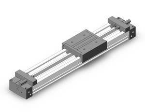 <h2>Rodless Cylinder, MY1M, Mechanically Jointed - Slide Bearing</h2><p><h3>The MY1M Rodless Cylinders have a one-piece carriage and piston that runs its entire stroke length housed with an inner seal belt to maintain air pressure combined with an outer dust seal band to protect from contaminants. This design offers a compact footprint compared to rod-style cylinders and features a low profile. The integrated slide bearing internal guide provides lateral stability protecting it from side load impacts. Air cushions are standard and external shock absorbers are optional.</h3>- Bore sizes: 16, 20, 25, 32, 40, 50, 63 mm<br>- Stroke lengths: 100, 200, 300, 400, 500, 600, 700, 800, 900, 1000, 1200, 1400, 1600, 1800, 2000, 3000, 4000, 5000 mm<br>- Minimum operating pressure: 0.15 ~ 0.20 MPa (22 ~ 29 psi)<br>- Speed: 100~1000 mm/sec (w/o stroke adjustment bolt), 100~1500 mm/sec (external shock absorber)<br>- Long stroke option: up to 5000 mm (XB11), up to 3000 mm for 16 bore<br>- Auto switch capable<br>- <p><a href="https://content2.smcetech.com/pdf/MY1.pdf" target="_blank">Series Catalog</a>