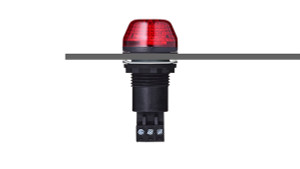 Sprecher + Schuh 800512310 M22 Panel Mount Signaling ISS 30mm Beacon Strobe LED Red 110-120V AC/DC Black IP65 UL Type 4/4x/13