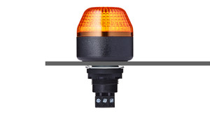 Sprecher + Schuh 801521405 M22 Panel Mount Signaling ICM 45mm Beacon Multi-Strobe LED Amber Double or 6x Strobe 24V AC/DC Black IP65 & UL Type 4/4x/13