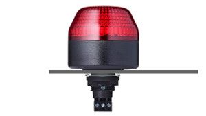 Sprecher + Schuh 802102313 M22 Panel Mount Signaling IBL 65mm Beacon Steady/Flashing LED Red 230-240V AC Gray IP65