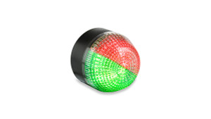 Sprecher + Schuh 800326405 Dual Steady ITS30 Panel Mount Signaling Beacon Strobe, 30mm, Red/Green LED, 24V AC/DC, Gray, IP65 & UL Type 4/4x/13