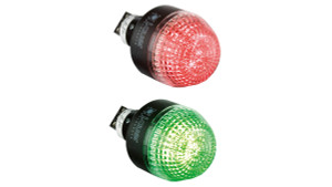 Sprecher + Schuh 802626310 Dual Steady IDL65 Panel Mount Signaling Beacon Strobe Multi-color LED Red or Green 120V AC Black IP65