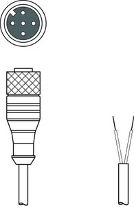 KS PB-M12-4A-P3-300 Connection cable KS PB-M12-4A-P3-300 Connection cable