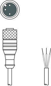 KS U-M123A-T2105-300 Connection cable