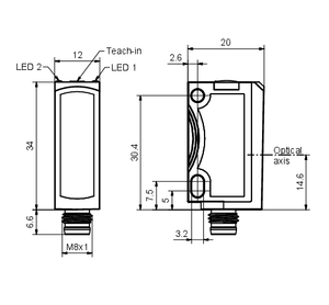 SensoPart FR 25-RLO2-PNSL-M4 Autocollimation laser photoelectric retro-reflective sensor