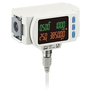 SMC PF3A802H-L2-M PF3A8 H-L Series 4-Screen Display Digital Flow Switch With Pressure/Temperature Sensor Modular Type IO-Link