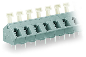 Wago 256-510/332-009/999-950 PCB terminal block, push-button 2.5 mm² Pin spacing 7.5/7.62 mm 10-pole, light gray