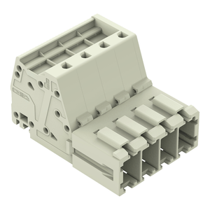Wago 831-3208/000-9034 1-conductor male connector, Push-in CAGE CLAMP®, light gray Wago 831-3208/000-9034 1-conductor male connector, Push-in CAGE CLAMP®, light gray