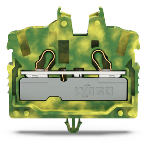 Wago 2052-317 2-conductor miniature through tb with operating slots 2.5 mm², green-yellow Wago 2052-317 2-conductor miniature through tb with operating slots 2.5 mm², green-yellow
