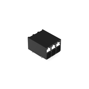 Wago 2086-1203 THR PCB terminal block, push-button 1.5 mm² Pin spacing 3.5 mm 3-pole, black