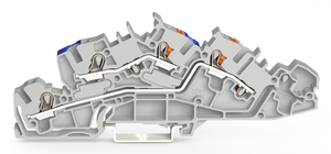 Wago 2205-7549 Multilevel installation tb with operating slots and push-button 4 mm²,  gray