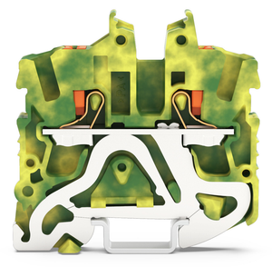 Wago 2252-1207 2-cond. miniature ground terminal block, with push-button, green-yellow Wago 2252-1207 2-cond. miniature ground terminal block, with push-button, green-yellow