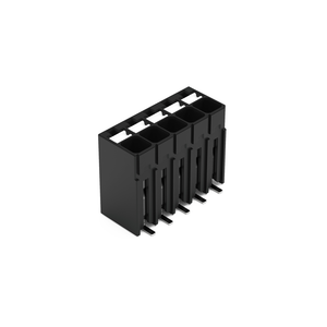 Wago SMD PCB terminal block, push-button 1.5 mm² Pin spacing 3.5 mm 5-pole, black Pack of 270