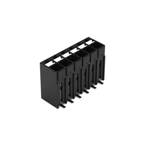 Wago SMD PCB terminal block, push-button 1.5 mm² Pin spacing 3.5 mm 6-pole, black Pack of 270