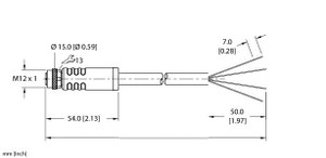 Turck Rkp46Pt-30 Power Cable, Connection Cable