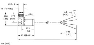 Turck Wkp46Ps-5 Power Cable, Connection Cable Turck Wkp46Ps-5 Power Cable, Connection Cable